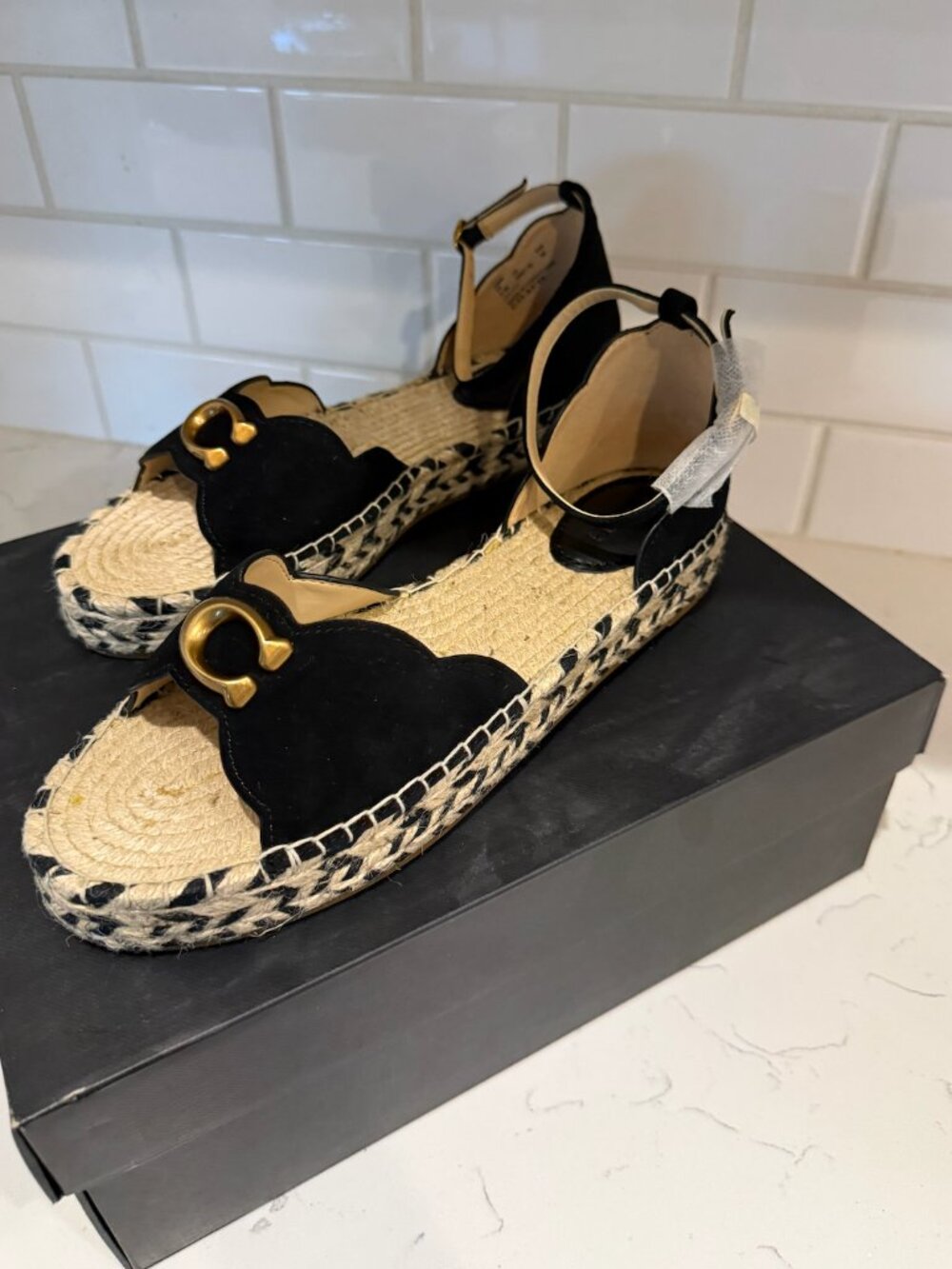 NIB Coach Dillon Suede Espadrilles Size 9.5B Never Worn - Picture 2 of 11